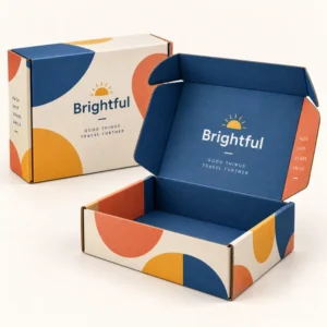Custom printed mailing box made from corrugated board for ecommerce packaging