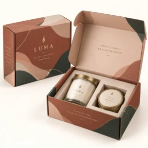 Candle Mailer Boxes with protective inserts for candle shipping