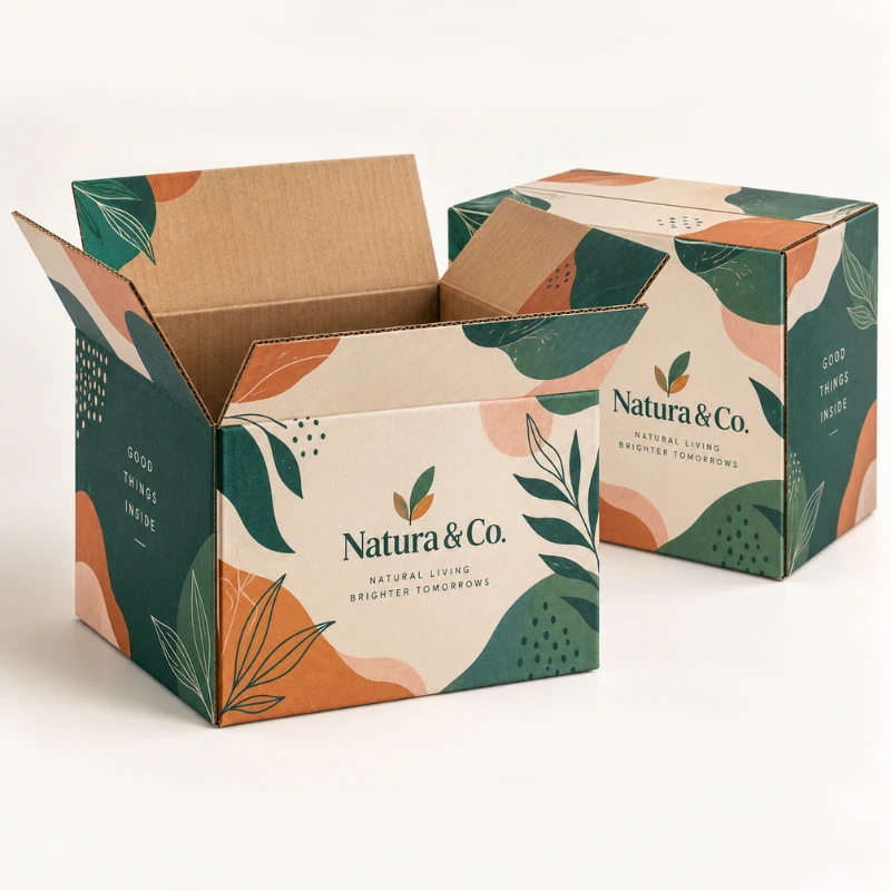 Single wall corrugated boxes for ecommerce and shipping packaging